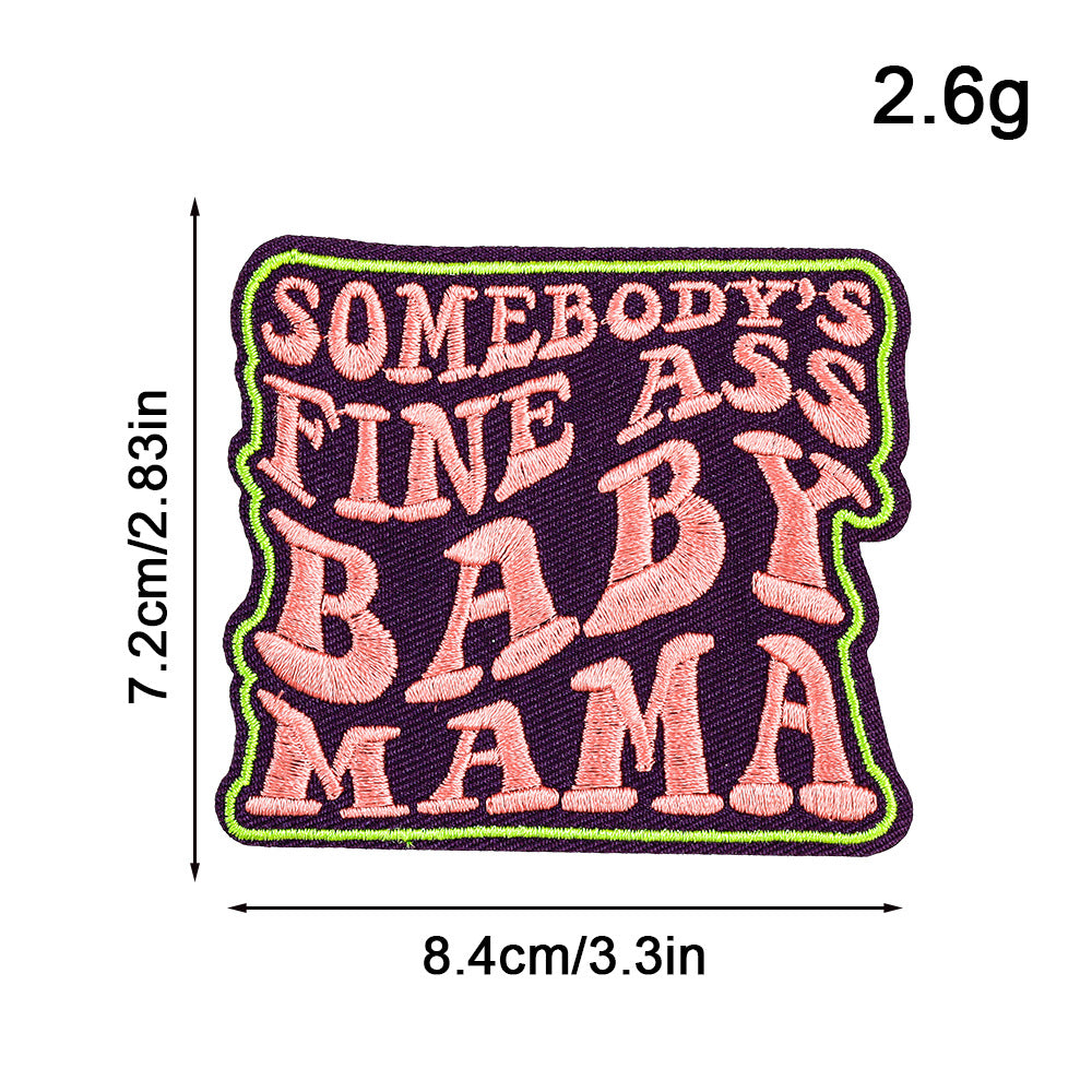 Wholesale Embroidered colorful English alphabet stickers